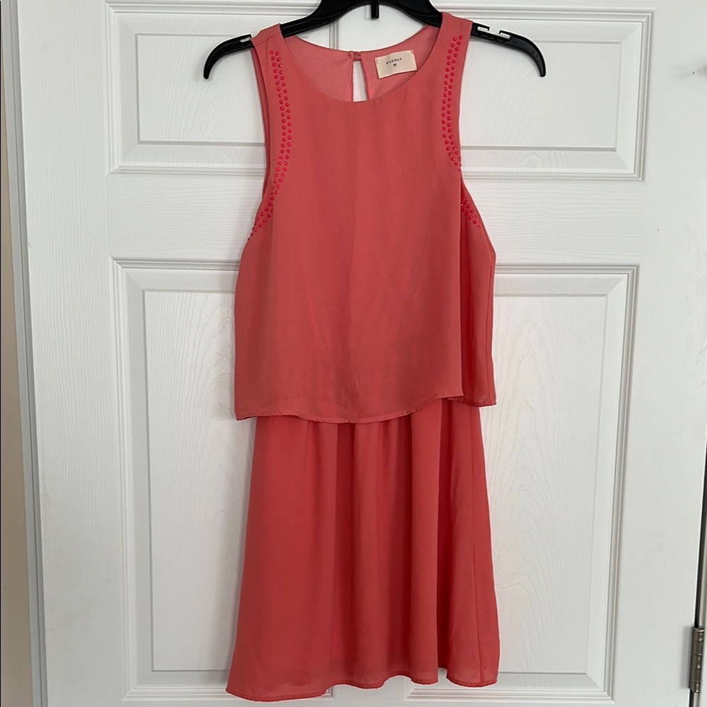 Coral Sleeveless Dress